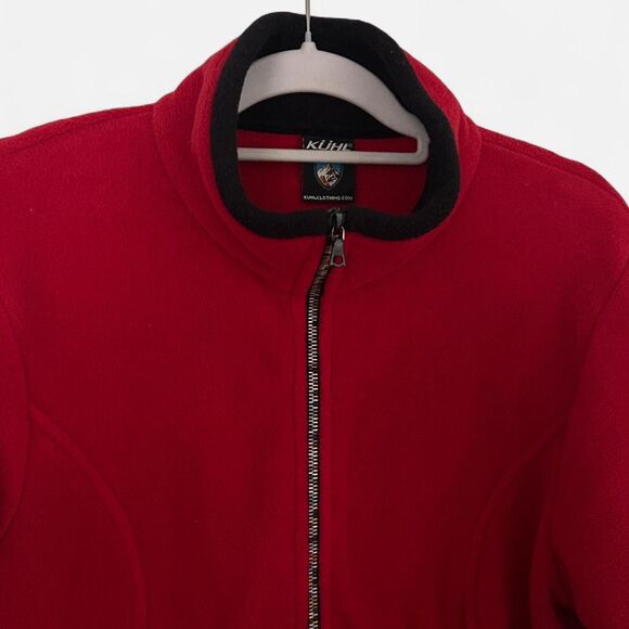 Y2K Retro Hikecore Red Kühl Fleece Zip-Up – Multicolor Zipper (Size M) - Picture 6 of 8